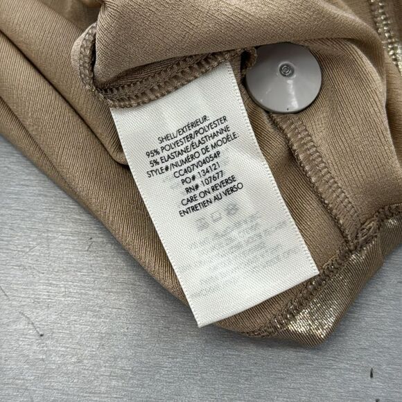 Alice + Olivia Shimmering Gold Long Sleeve Top - Picture 7 of 7